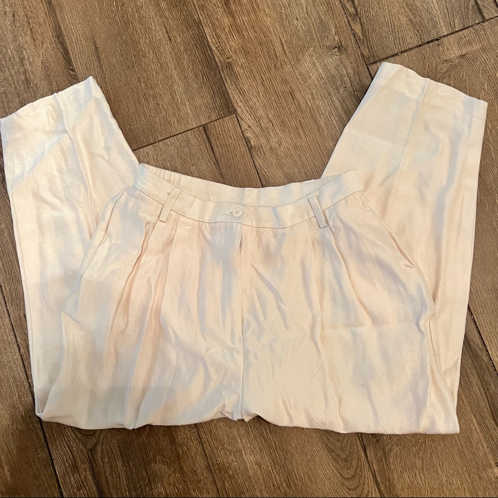 vintage cream cigarette pants